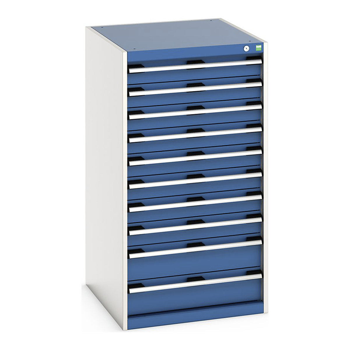 Bott Cubio Cabinets | 650mm Wide, Bott Cubio Cabinets | 650mm Wide, Bott Cubio Cabinet | 10 Drawers | 1200h x 650w x 750d mm | Blue-0