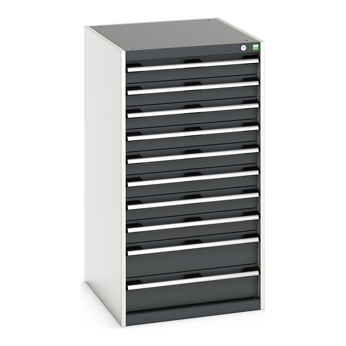 Bott Cubio Cabinets | 650mm Wide, Bott Cubio Cabinets | 650mm Wide, Bott Cubio Cabinet | 10 Drawers | 1200h x 650w x 750d mm | Dark Grey-0
