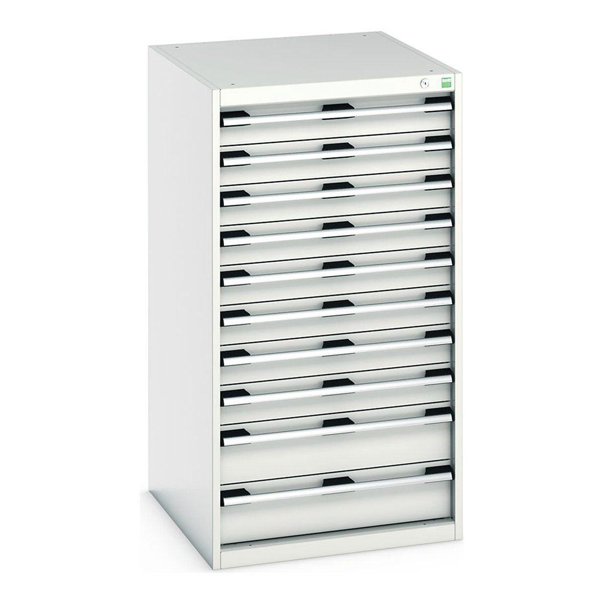 Bott Cubio Cabinets | 650mm Wide, Bott Cubio Cabinets | 650mm Wide, Bott Cubio Cabinet | 10 Drawers | 1200h x 650w x 750d mm | Light Grey-0