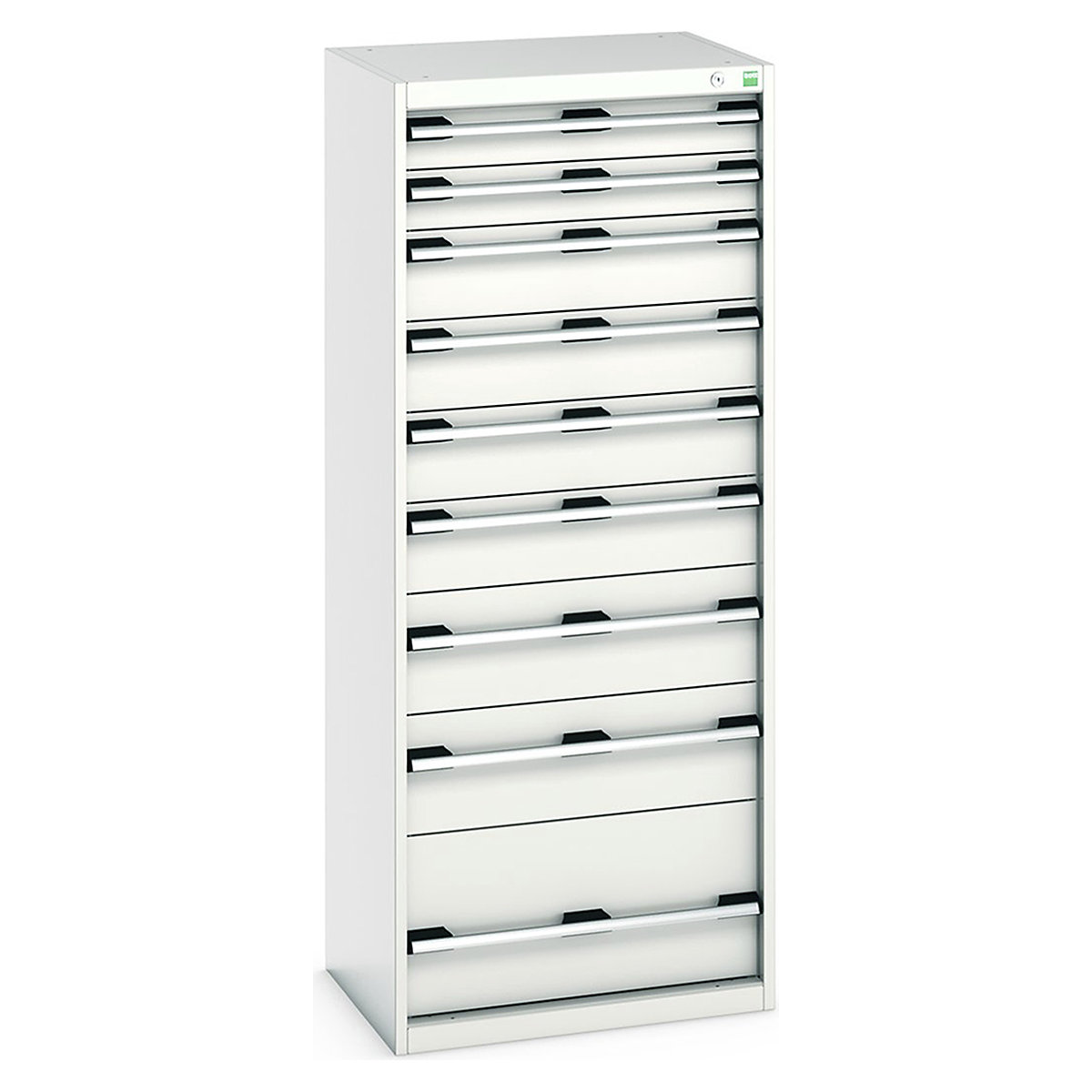 Bott Cubio Cabinets | 650mm Wide, Bott Cubio Cabinets | 650mm Wide, Bott Cubio Cabinet | 9 Drawers | 1600h x 650w x 525d mm | Light Grey-0