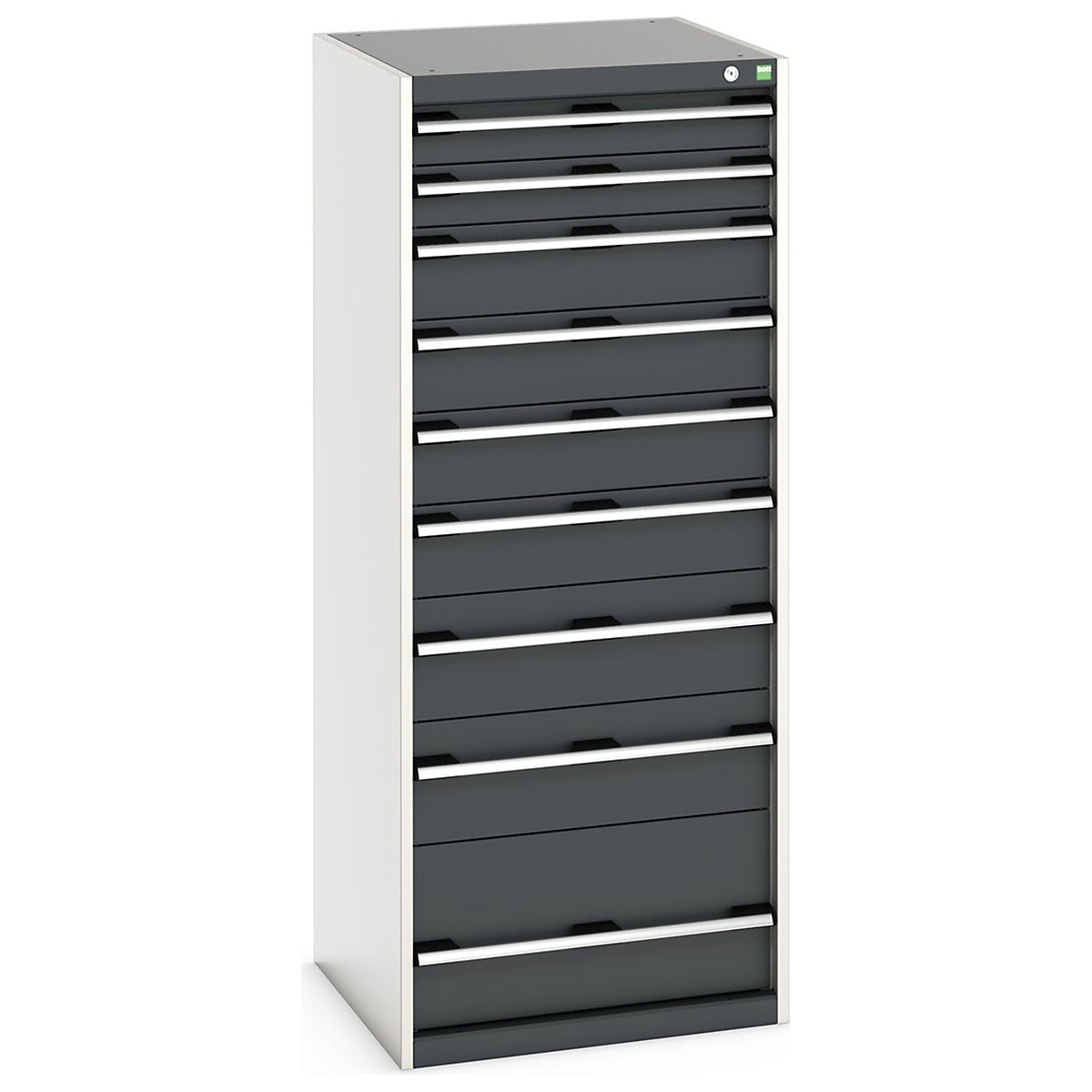 Bott Cubio Cabinets | 650mm Wide, Bott Cubio Cabinets | 650mm Wide, Bott Cubio Cabinet | 9 Drawers | 1600h x 650w x 650d mm | Dark Grey-0
