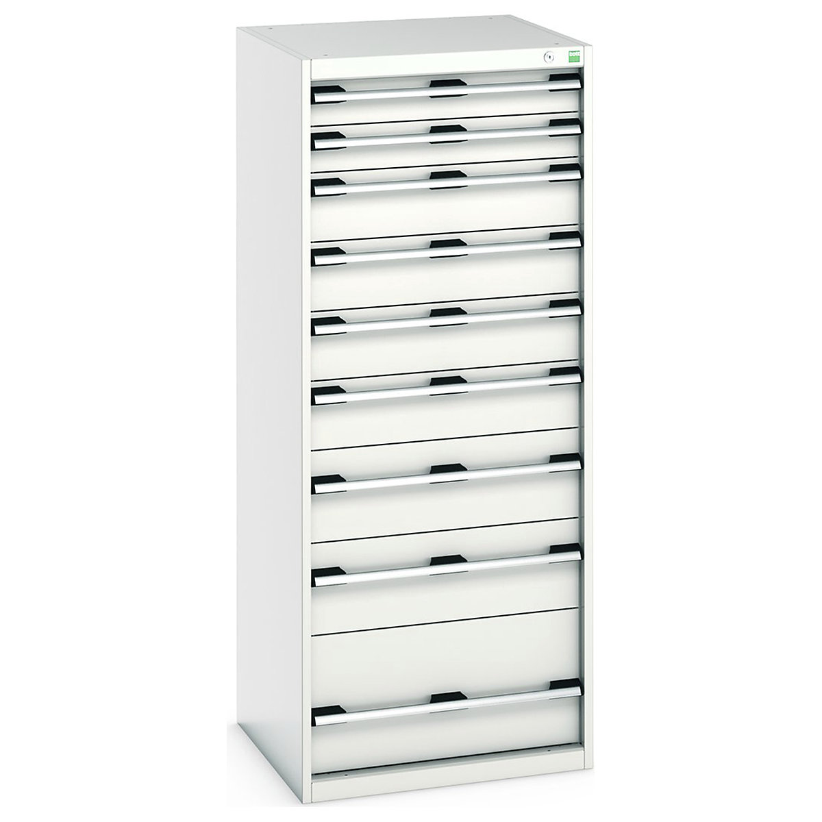Bott Cubio Cabinets | 650mm Wide, Bott Cubio Cabinets | 650mm Wide, Bott Cubio Cabinet | 9 Drawers | 1600h x 650w x 650d mm | Light Grey-0
