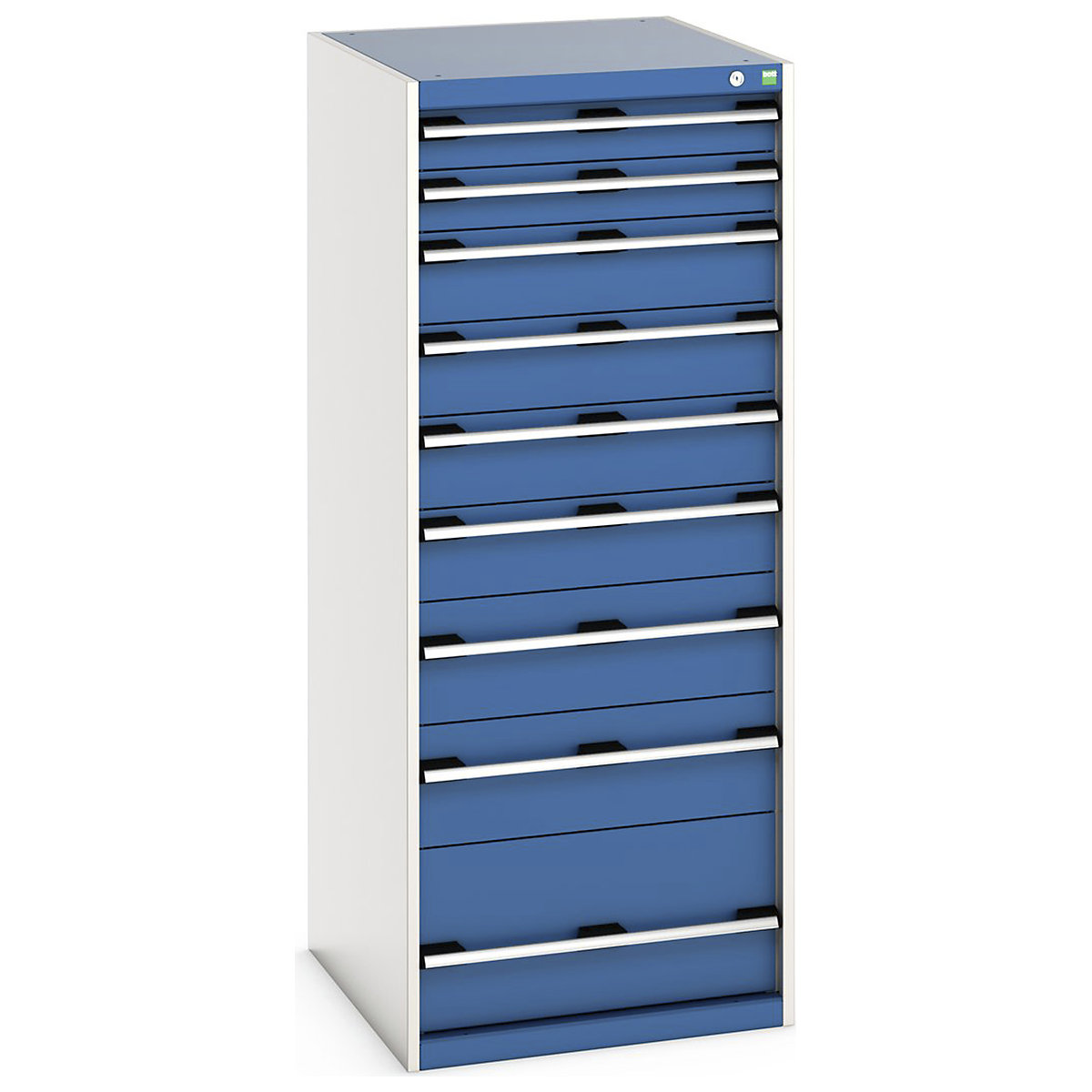 Bott Cubio Cabinets | 650mm Wide, Bott Cubio Cabinets | 650mm Wide, Bott Cubio Cabinet | 9 Drawers | 1600h x 650w x 750d mm | Blue-0