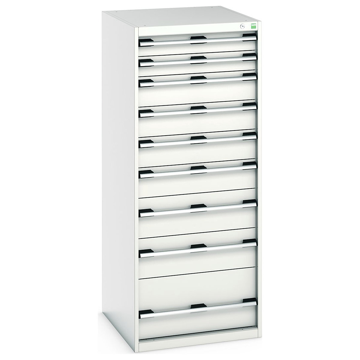 Bott Cubio Cabinets | 650mm Wide, Bott Cubio Cabinets | 650mm Wide, Bott Cubio Cabinet | 9 Drawers | 1600h x 650w x 750d mm | Light Grey-0