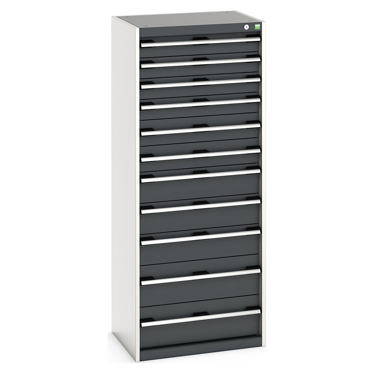 Bott Cubio Cabinets | 650mm Wide, Bott Cubio Cabinets | 650mm Wide, Bott Cubio Cabinet | 11 Drawers | 1600h x 650w x 525d mm | Dark Grey-0