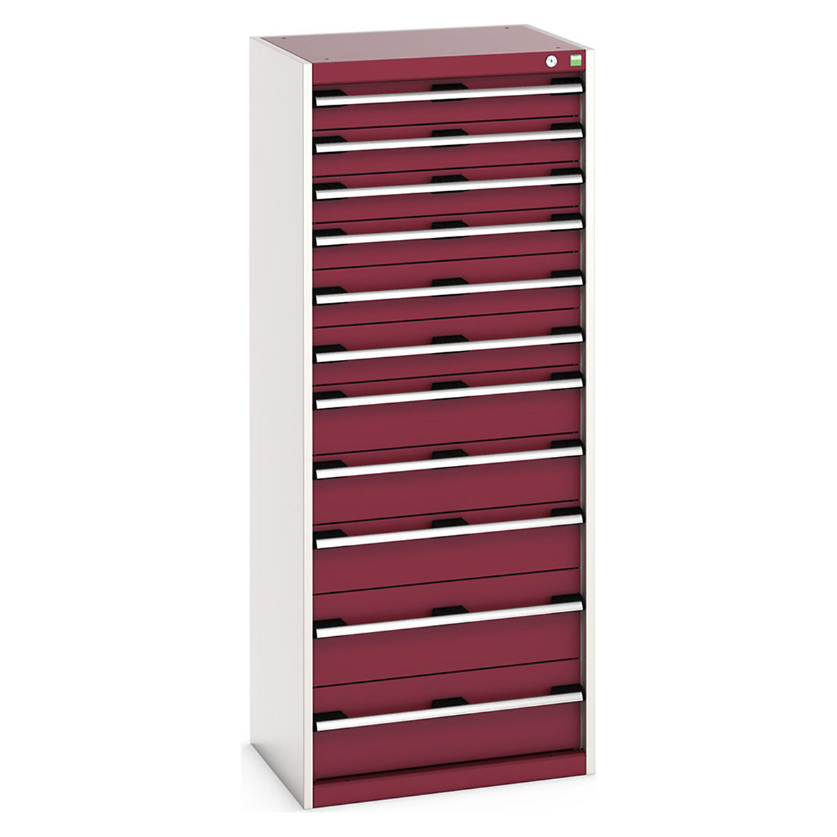 Bott Cubio Cabinets | 650mm Wide, Bott Cubio Cabinets | 650mm Wide, Bott Cubio Cabinet | 11 Drawers | 1600h x 650w x 525d mm | Red-0