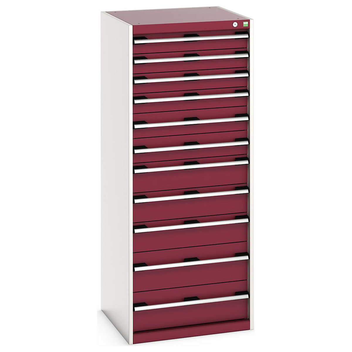 Bott Cubio Cabinets | 650mm Wide, Bott Cubio Cabinets | 650mm Wide, Bott Cubio Cabinet | 11 Drawers | 1600h x 650w x 650d mm | Red-0