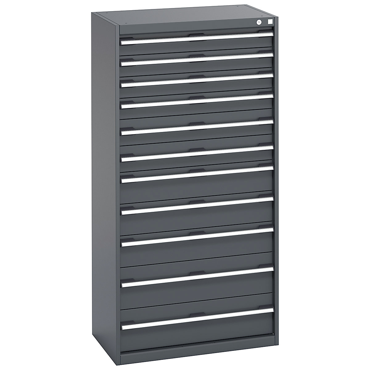 Bott Cubio Cabinets | 800mm Wide, Bott Cubio Cabinets | 800mm Wide, Bott Cubio Cabinet | 11 Drawers | 1600h x 800w x 525d mm | Dark Grey Doors | Dark Grey Housing-0