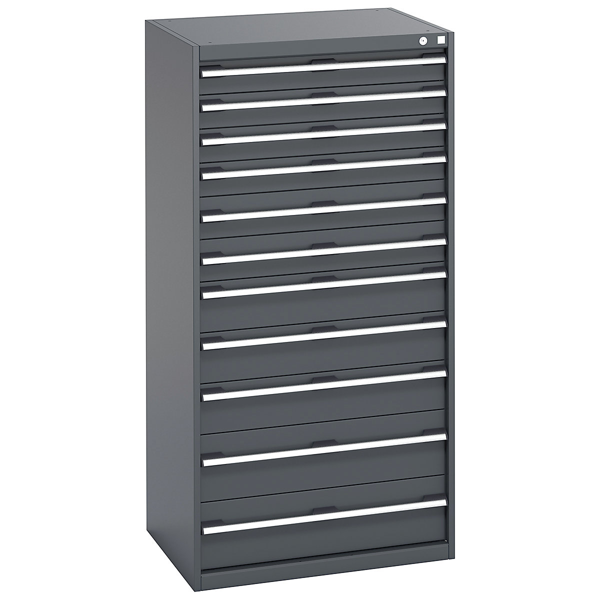 Bott Cubio Cabinets | 800mm Wide, Bott Cubio Cabinets | 800mm Wide, Bott Cubio Cabinet | 11 Drawers | 1600h x 800w x 650d mm | Dark Grey Doors | Dark Grey Housing-0