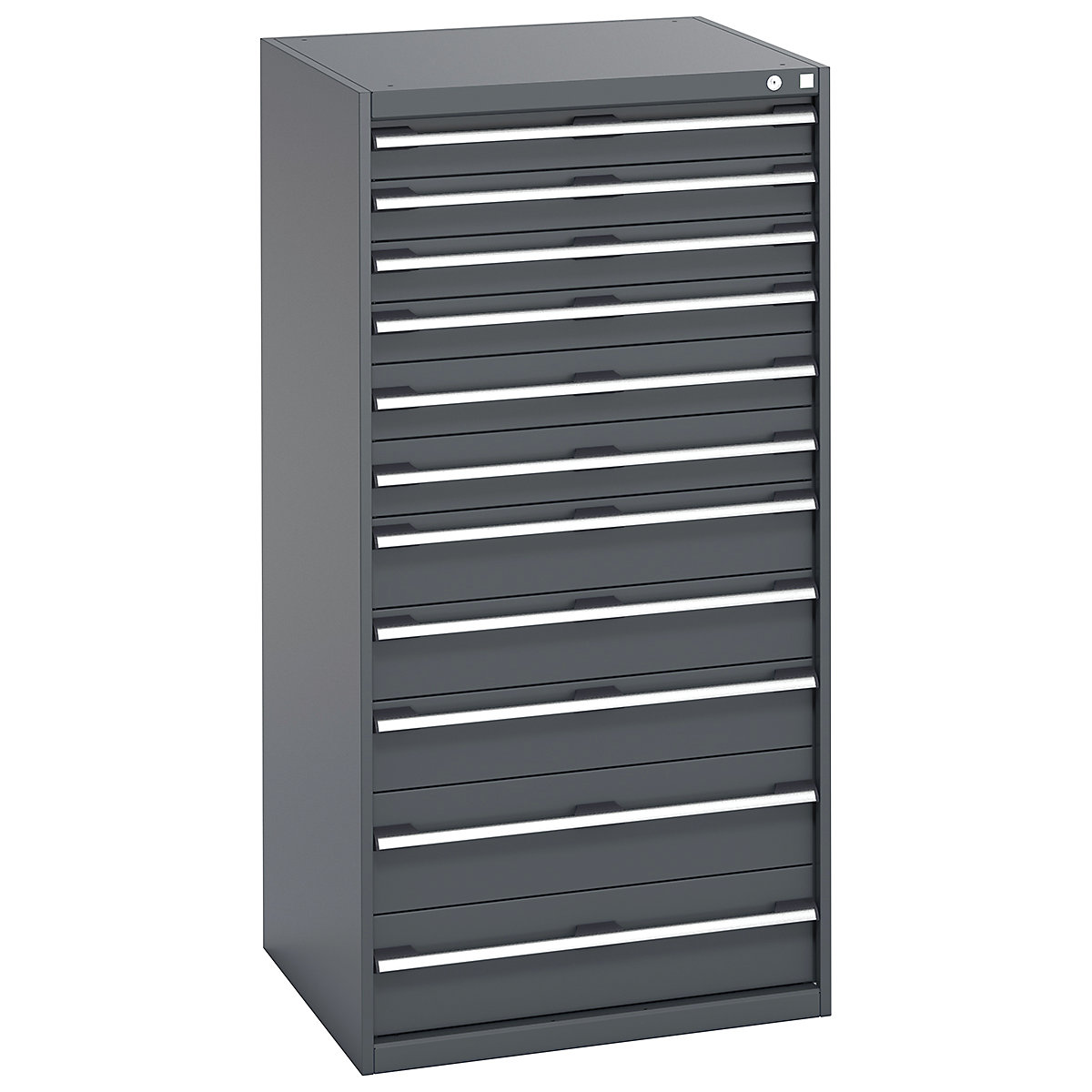 Bott Cubio Cabinets | 800mm Wide, Bott Cubio Cabinets | 800mm Wide, Bott Cubio Cabinet | 11 Drawers | 1600h x 800w x 750d mm | Dark Grey Doors | Dark Grey Housing-0