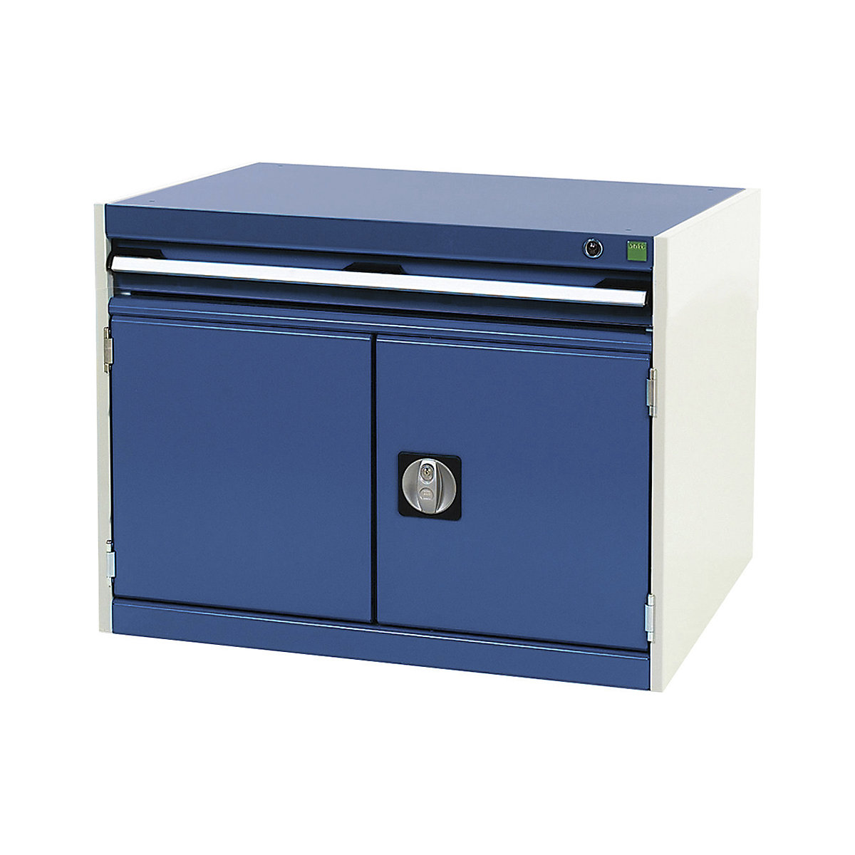 Bott Cubio Cabinets | 800mm Wide, Bott Cubio Cabinets | 800mm Wide, Bott Cubio Cabinet | 2 Doors & 1 Drawer | 600h x 800w x 525d mm | Blue-0