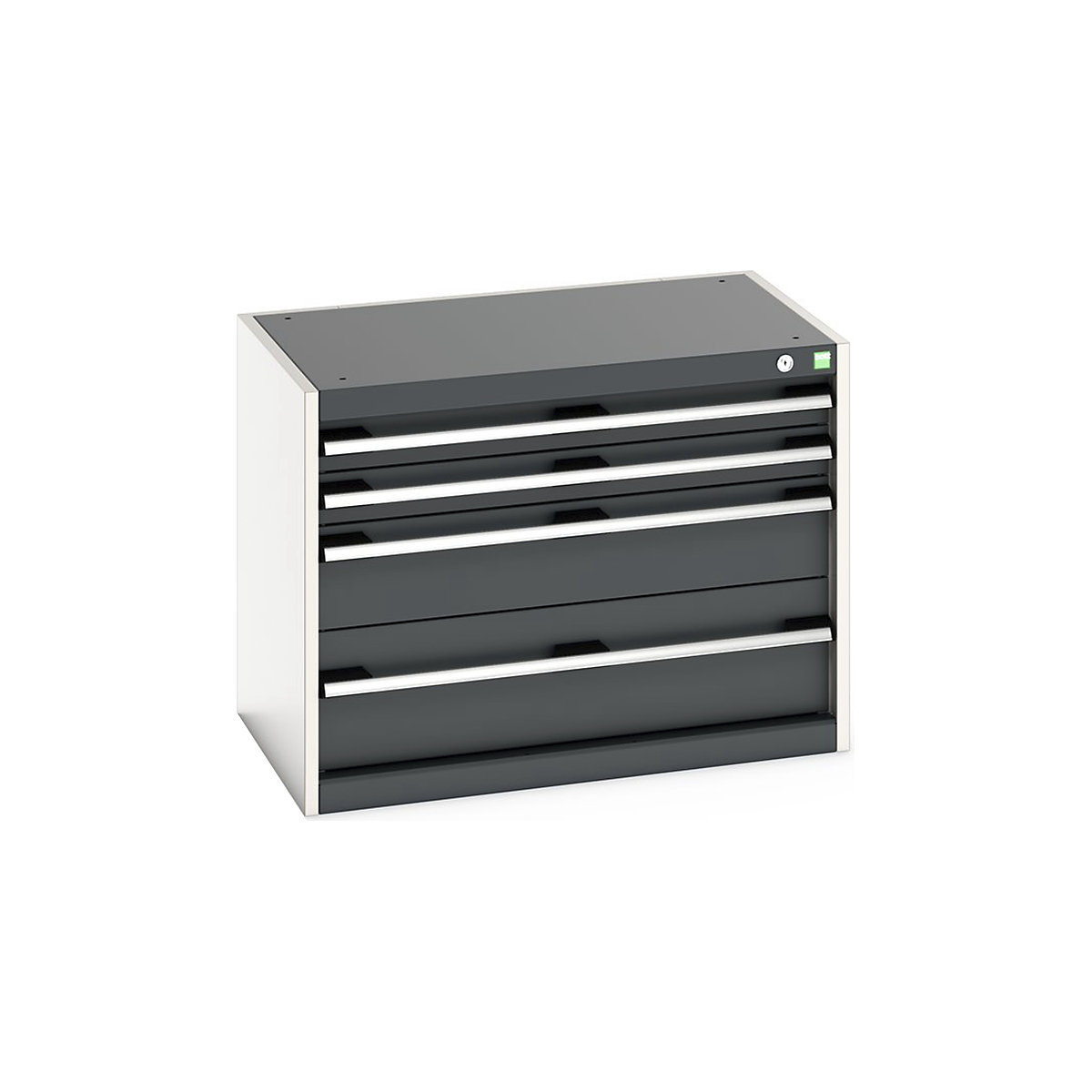 Bott Cubio Cabinets | 800mm Wide, Bott Cubio Cabinets | 800mm Wide, Bott Cubio Cabinet | 4 Drawers | 600h x 800w x 525d mm | Dark Grey-0