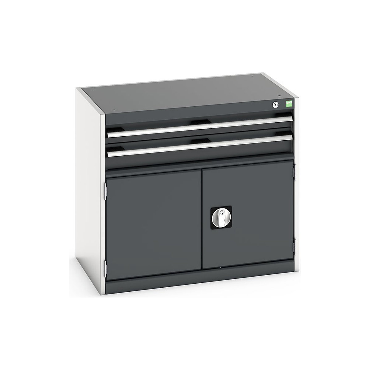 Bott Cubio Cabinets | 800mm Wide, Bott Cubio Cabinets | 800mm Wide, Bott Cubio Cabinet | 2 Doors & 2 Drawers | 700h x 800w x 525d mm | Dark Grey-0