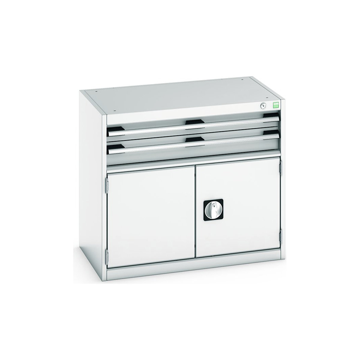 Bott Cubio Cabinets | 800mm Wide, Bott Cubio Cabinets | 800mm Wide, Bott Cubio Cabinet | 2 Doors & 2 Drawers | 700h x 800w x 525d mm | Light Grey-0