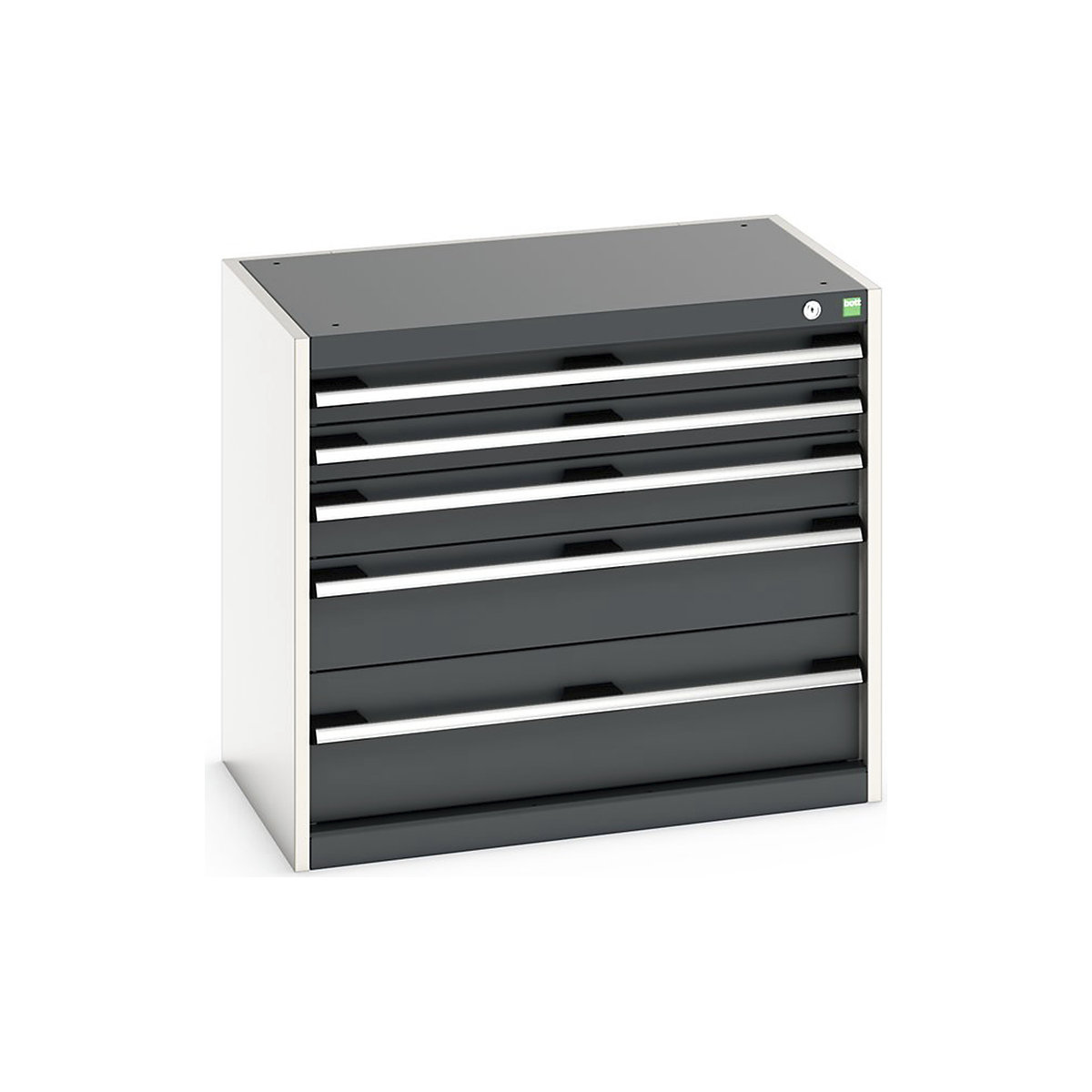 Bott Cubio Cabinets | 800mm Wide, Bott Cubio Cabinets | 800mm Wide, Bott Cubio Cabinet | 5 Drawers | 700h x 800w x 525d mm | Dark Grey-0
