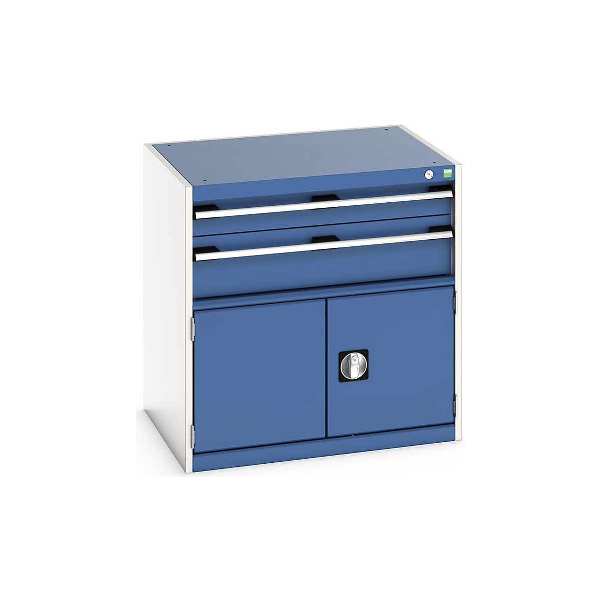 Bott Cubio Cabinets | 800mm Wide, Bott Cubio Cabinets | 800mm Wide, Bott Cubio Cabinet | 2 Doors & 2 Drawers | 800h x 800w x 650d mm | Blue-0