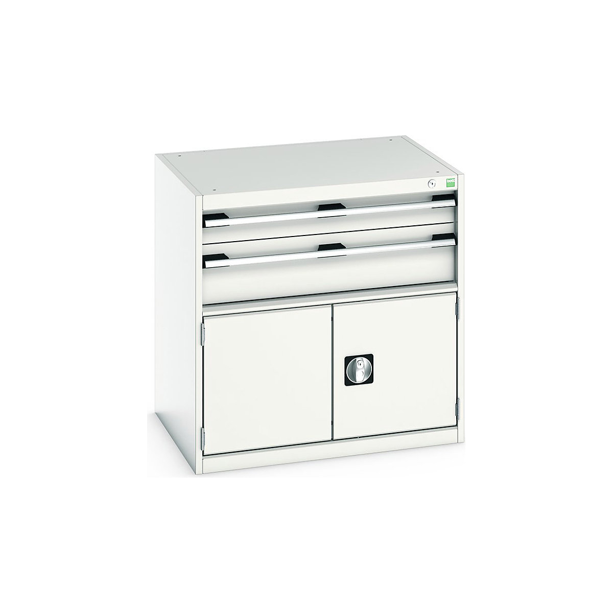 Bott Cubio Cabinets | 800mm Wide, Bott Cubio Cabinets | 800mm Wide, Bott Cubio Cabinet | 2 Doors & 2 Drawers | 800h x 800w x 650d mm | Light Grey-0
