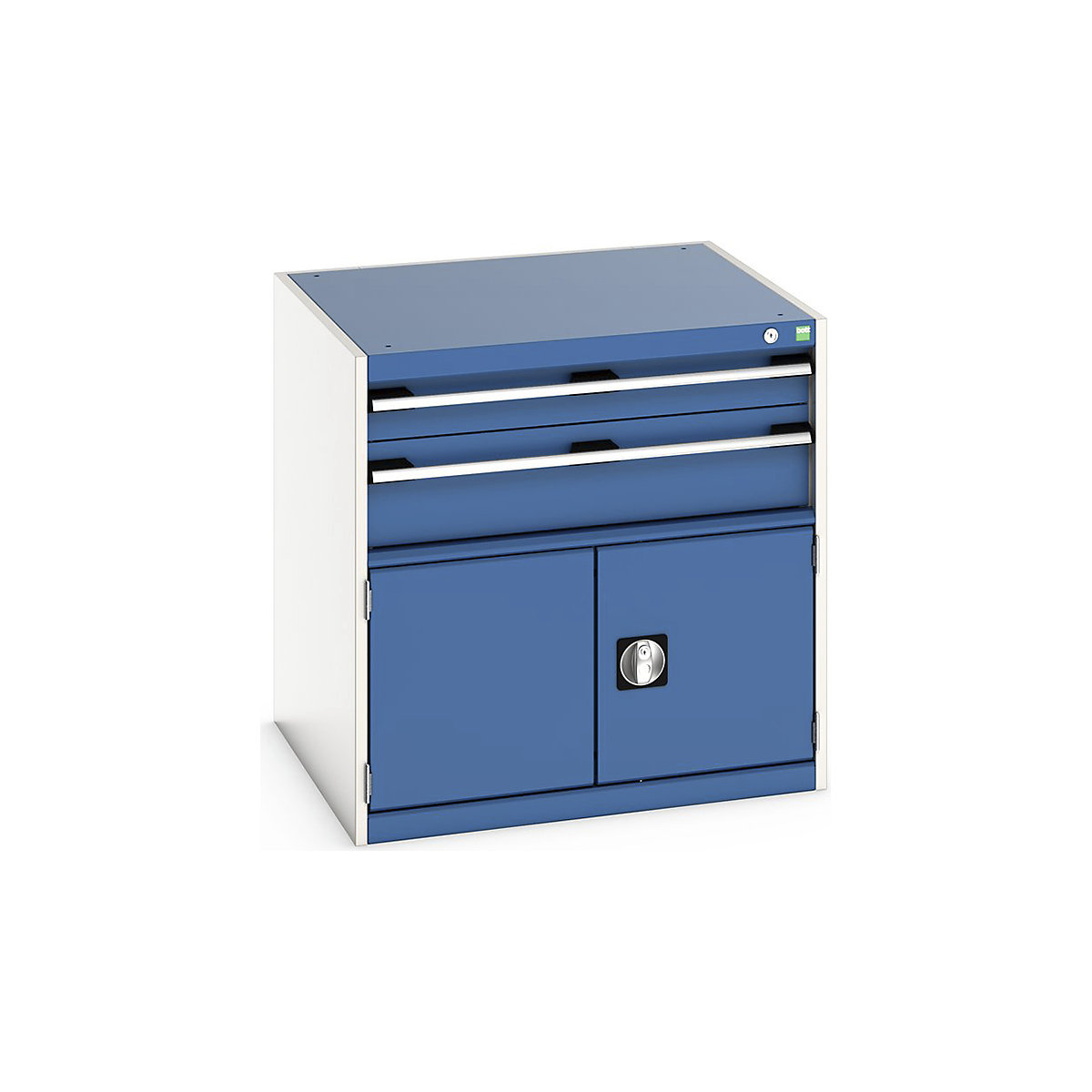 Bott Cubio Cabinets | 800mm Wide, Bott Cubio Cabinets | 800mm Wide, Bott Cubio Cabinet | 2 Doors & 2 Drawers | 800h x 800w x 750d mm | Blue-0