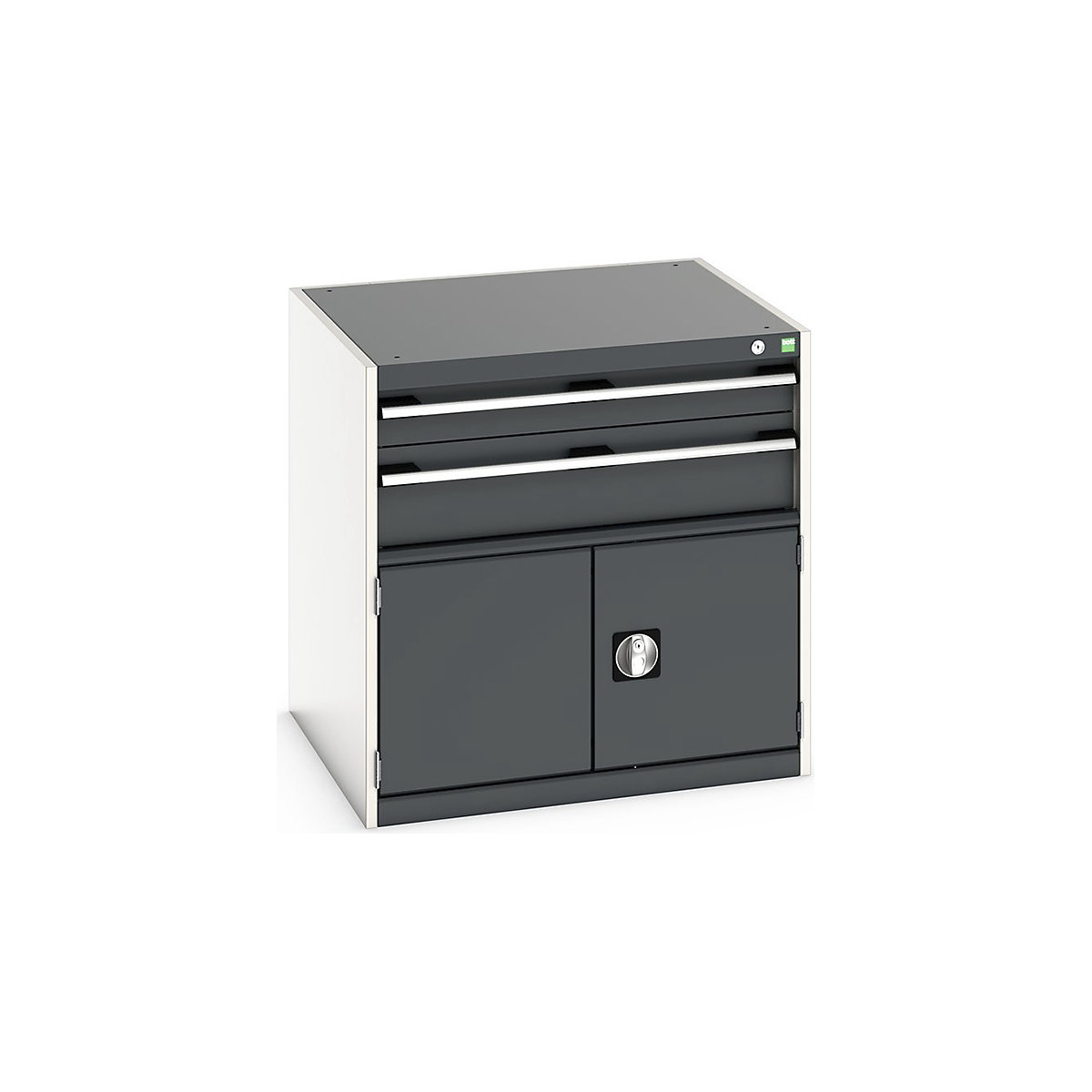 Bott Cubio Cabinets | 800mm Wide, Bott Cubio Cabinets | 800mm Wide, Bott Cubio Cabinet | 2 Doors & 2 Drawers | 800h x 800w x 750d mm | Dark Grey-0