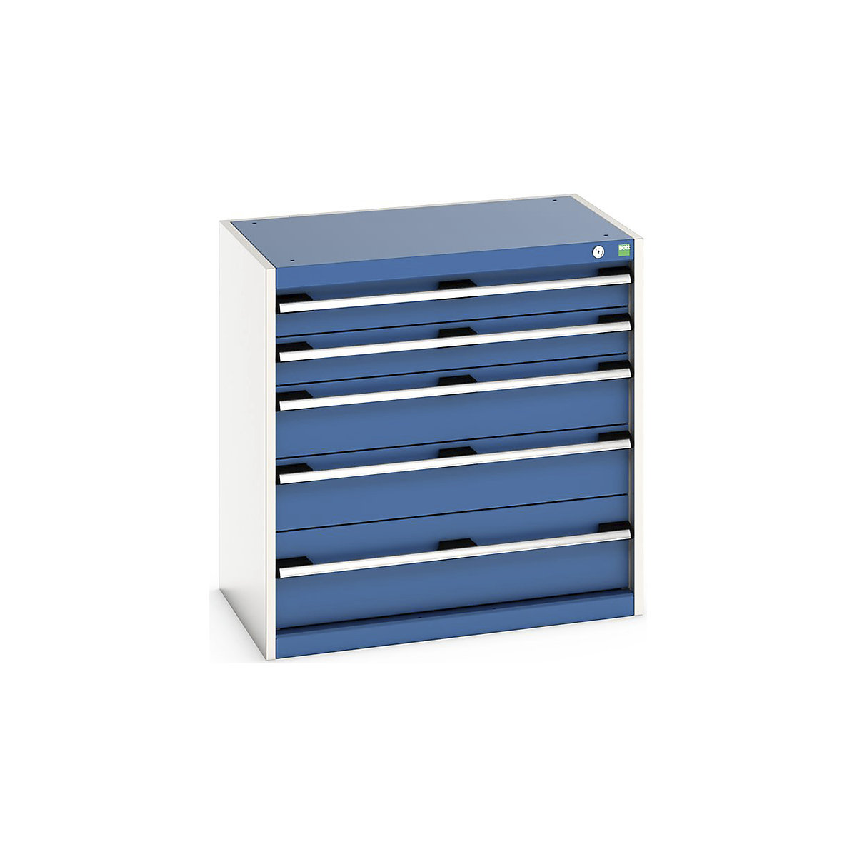 Bott Cubio Cabinets | 800mm Wide, Bott Cubio Cabinets | 800mm Wide, Bott Cubio Cabinet | 5 Drawers | 800h x 800w x 525d mm | Blue-0