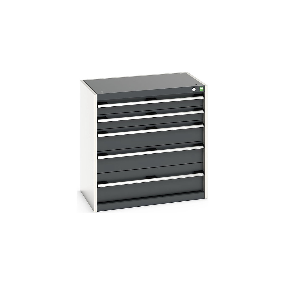 Bott Cubio Cabinets | 800mm Wide, Bott Cubio Cabinets | 800mm Wide, Bott Cubio Cabinet | 5 Drawers | 800h x 800w x 525d mm | Dark Grey-0