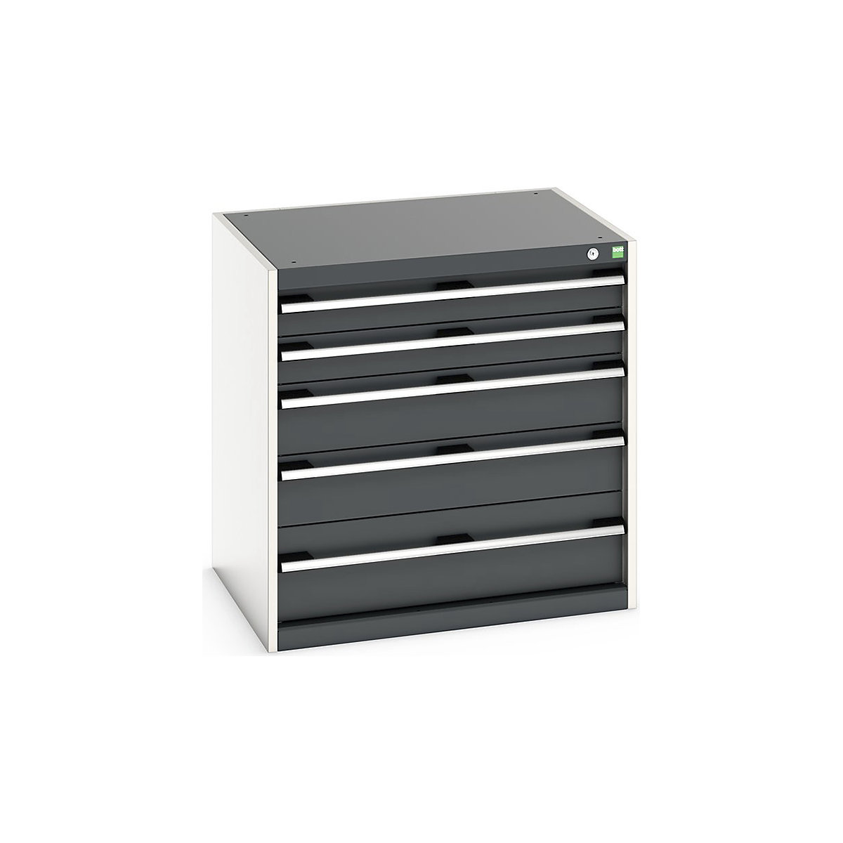 Bott Cubio Cabinets | 800mm Wide, Bott Cubio Cabinets | 800mm Wide, Bott Cubio Cabinet | 5 Drawers | 800h x 800w x 650d mm | Dark Grey-0