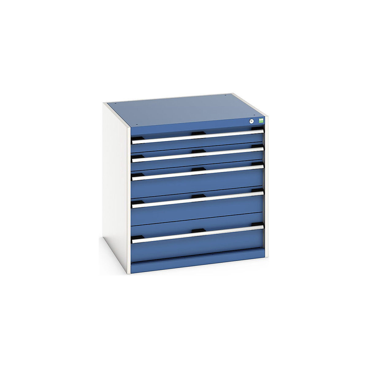 Bott Cubio Cabinets | 800mm Wide, Bott Cubio Cabinets | 800mm Wide, Bott Cubio Cabinet | 5 Drawers | 800h x 800w x 750d mm | Blue-0