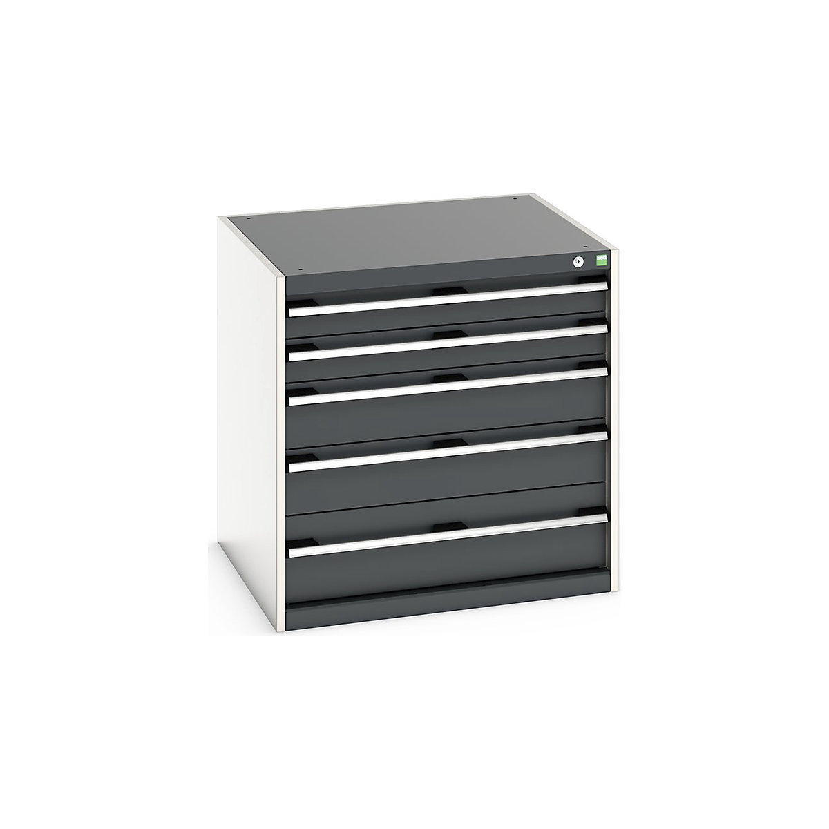 Bott Cubio Cabinets | 800mm Wide, Bott Cubio Cabinets | 800mm Wide, Bott Cubio Cabinet | 5 Drawers | 800h x 800w x 750d mm | Dark Grey-0