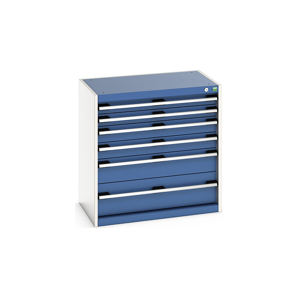 Bott Cubio Cabinets | 800mm Wide, Bott Cubio Cabinets | 800mm Wide, Bott Cubio Cabinet | 6 Drawers | 800h x 800w x 525d mm | Blue-0
