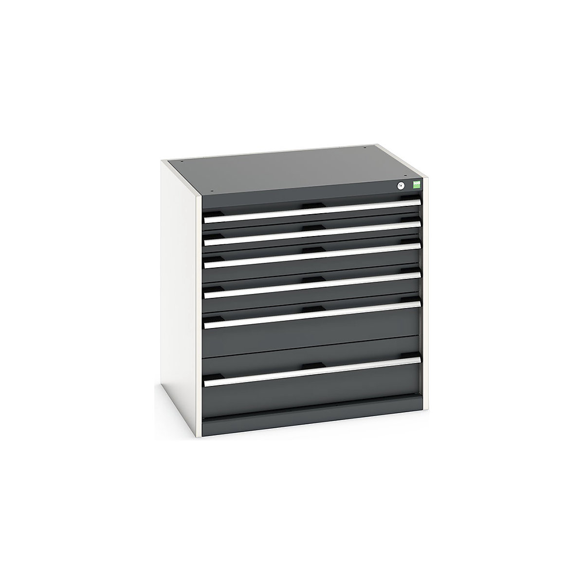 Bott Cubio Cabinets | 800mm Wide, Bott Cubio Cabinets | 800mm Wide, Bott Cubio Cabinet | 6 Drawers | 800h x 800w x 650d mm | Dark Grey-0
