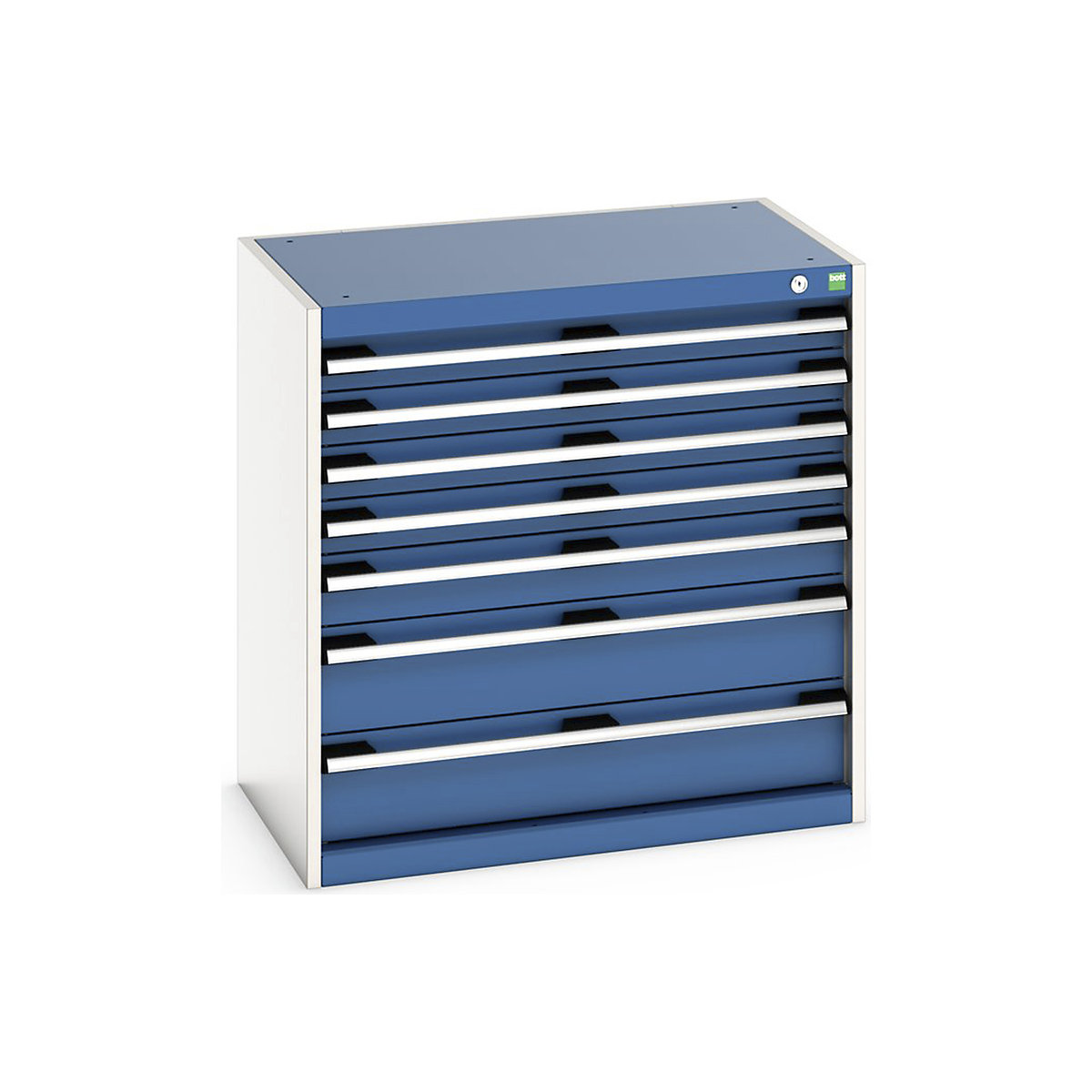 Bott Cubio Cabinets | 800mm Wide, Bott Cubio Cabinets | 800mm Wide, Bott Cubio Cabinet | 7 Drawers | 800h x 800w x 525d mm | Blue-0