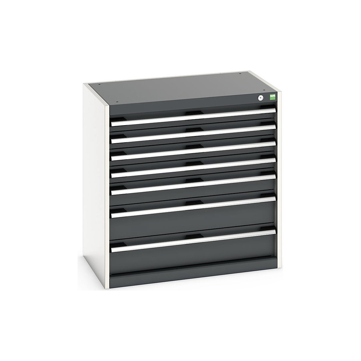 Bott Cubio Cabinets | 800mm Wide, Bott Cubio Cabinets | 800mm Wide, Bott Cubio Cabinet | 7 Drawers | 800h x 800w x 525d mm | Dark Grey-0