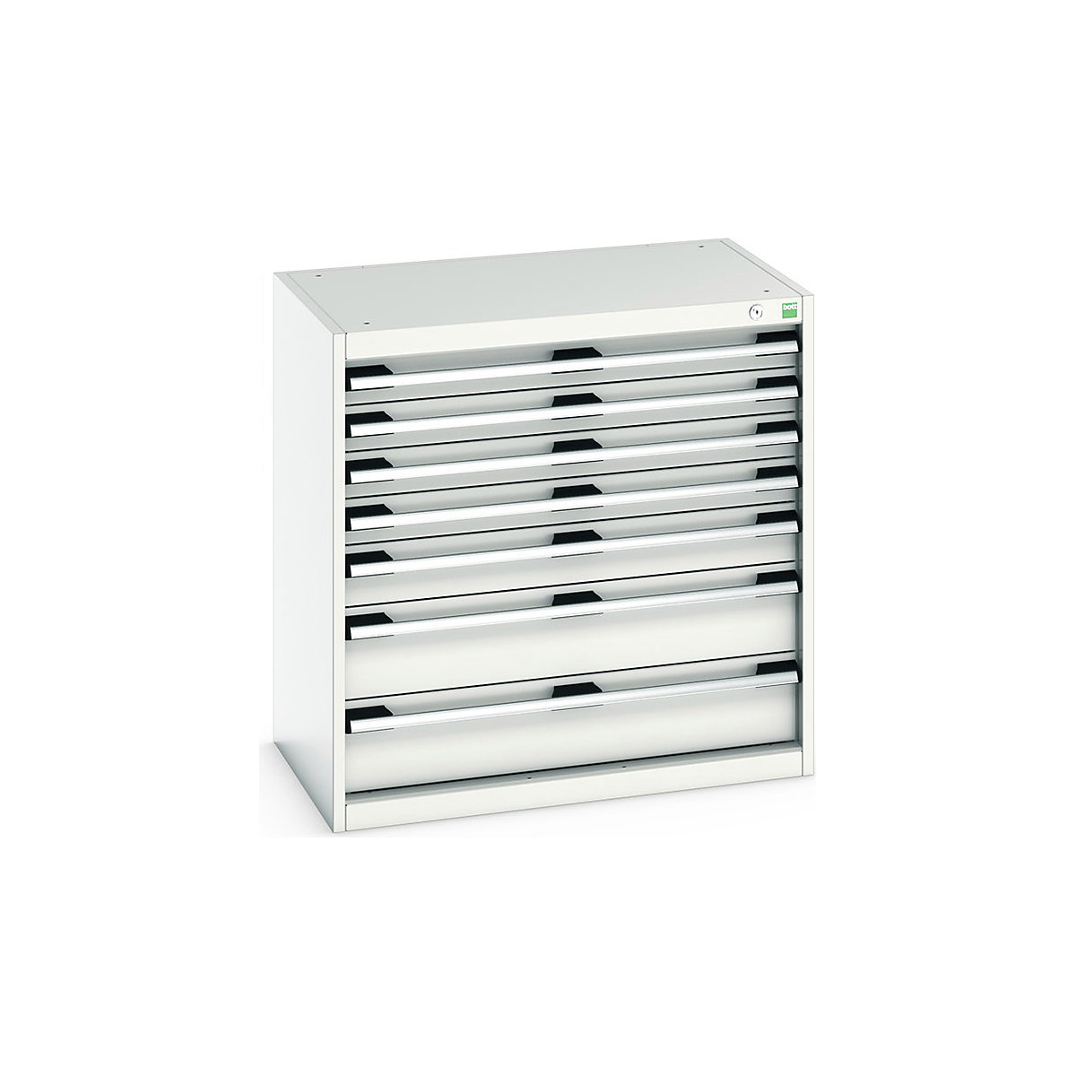 Bott Cubio Cabinets | 800mm Wide, Bott Cubio Cabinets | 800mm Wide, Bott Cubio Cabinet | 7 Drawers | 800h x 800w x 525d mm | Light Grey-0