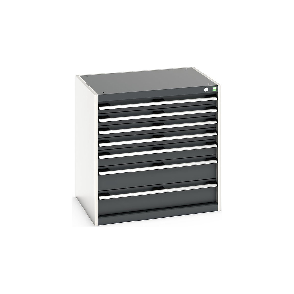 Bott Cubio Cabinets | 800mm Wide, Bott Cubio Cabinets | 800mm Wide, Bott Cubio Cabinet | 7 Drawers | 800h x 800w x 650d mm | Dark Grey-0