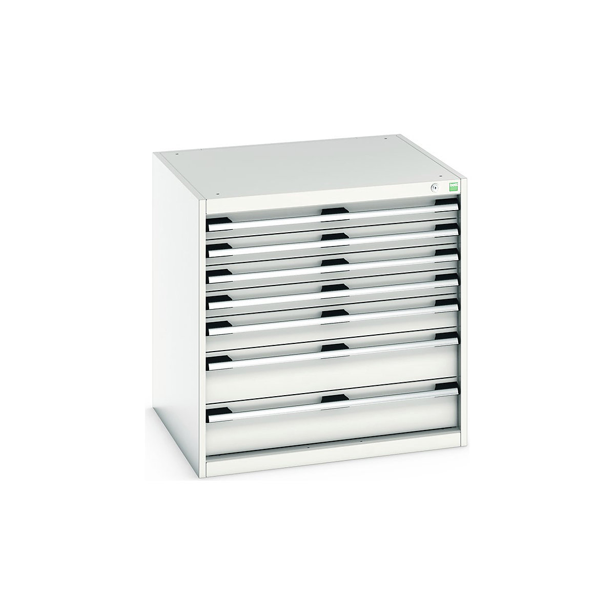Bott Cubio Cabinets | 800mm Wide, Bott Cubio Cabinets | 800mm Wide, Bott Cubio Cabinet | 7 Drawers | 800h x 800w x 750d mm | Light Grey-0