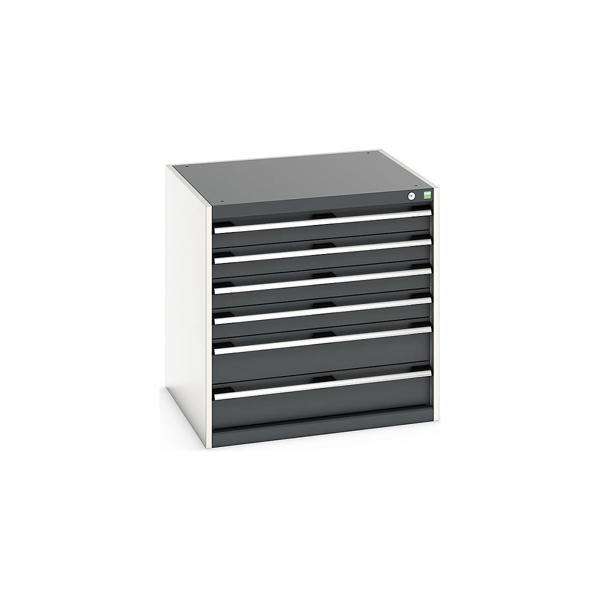 Bott Cubio Cabinets | 800mm Wide, Bott Cubio Cabinets | 800mm Wide, Bott Cubio Cabinet | 6 Drawers | 800h x 800w x 750d mm | Dark Grey-0