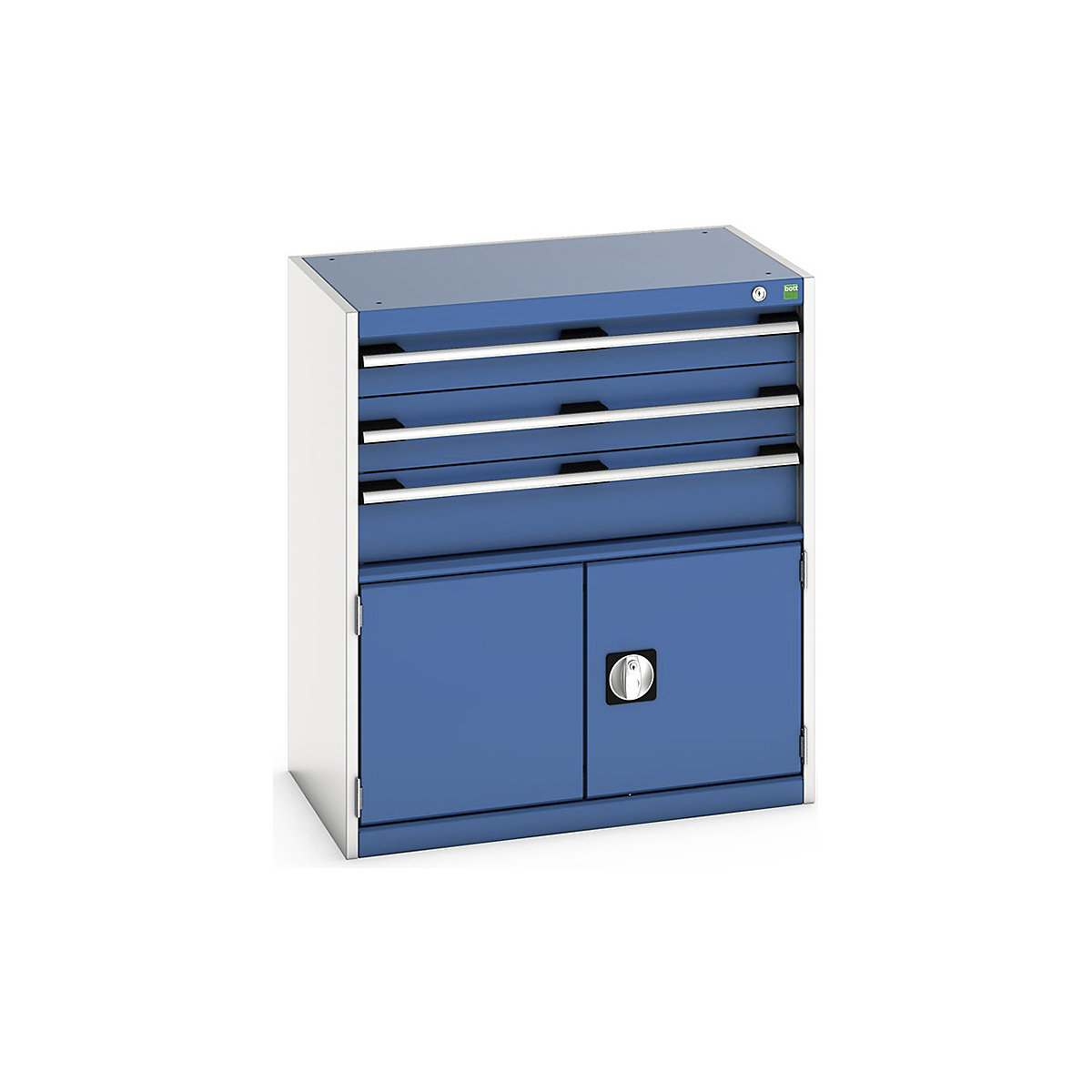 Bott Cubio Cabinets | 800mm Wide, Bott Cubio Cabinets | 800mm Wide, Bott Cubio 2 Door 3 Drawer Cabinet | 900h x 800w x 525d mm | Blue-0