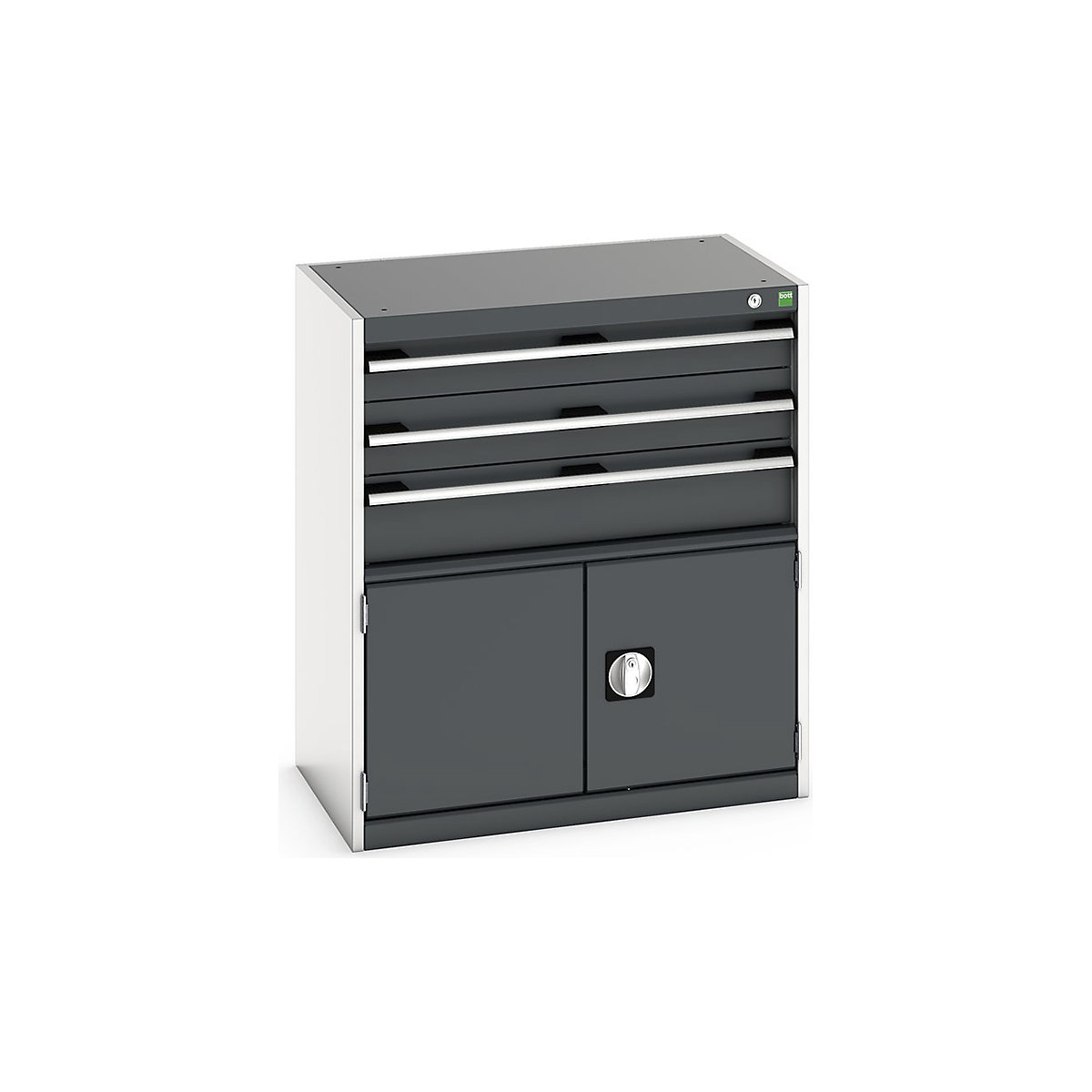 Bott Cubio Cabinets | 800mm Wide, Bott Cubio Cabinets | 800mm Wide, Bott Cubio 2 Door 3 Drawer Cabinet | 900h x 800w x 525d mm | Dark Grey-0