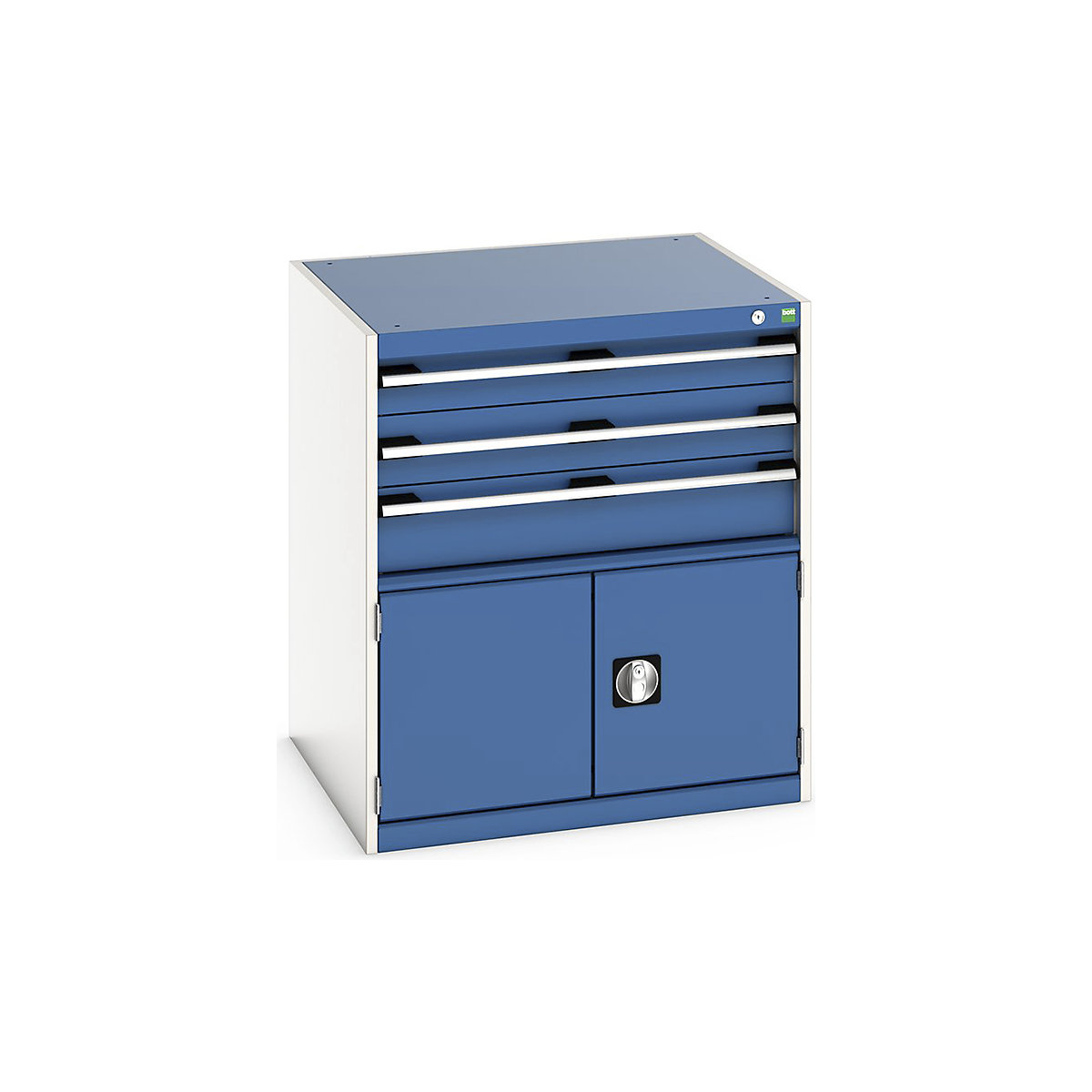 Bott Cubio Cabinets | 800mm Wide, Bott Cubio Cabinets | 800mm Wide, Bott Cubio 2 Door 3 Drawer Cabinet | 900h x 800w x 750d mm | Blue-0