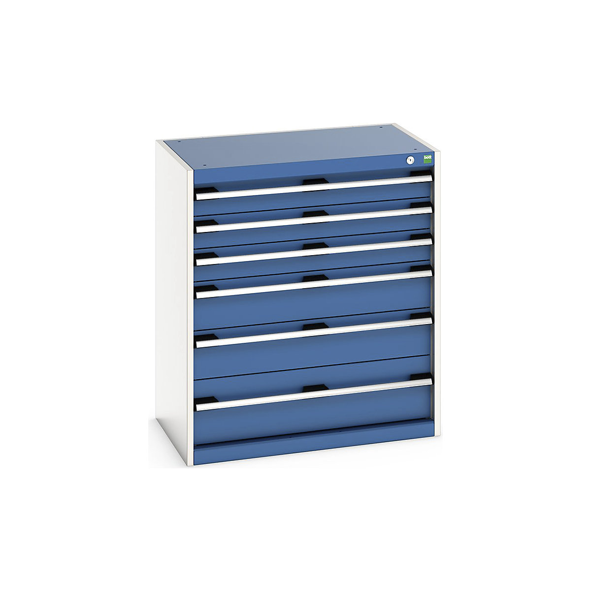 Bott Cubio Cabinets | 800mm Wide, Bott Cubio Cabinets | 800mm Wide, Bott Cubio 6 Drawer Cabinet | 900h x 800w x 525d mm | Blue-0