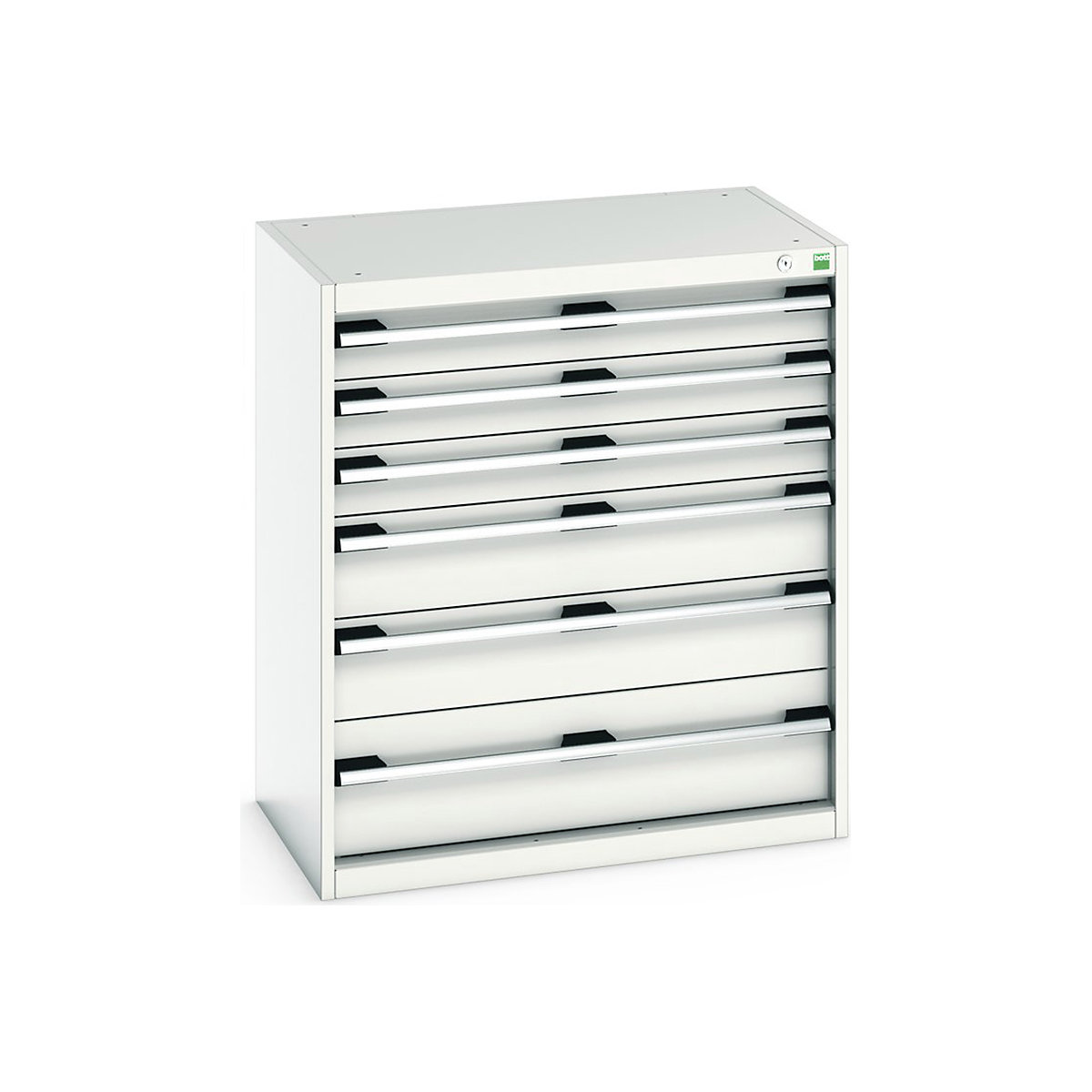 Bott Cubio Cabinets | 800mm Wide, Bott Cubio Cabinets | 800mm Wide, Bott Cubio 6 Drawer Cabinet | 900h x 800w x 525d mm | Light Grey-0