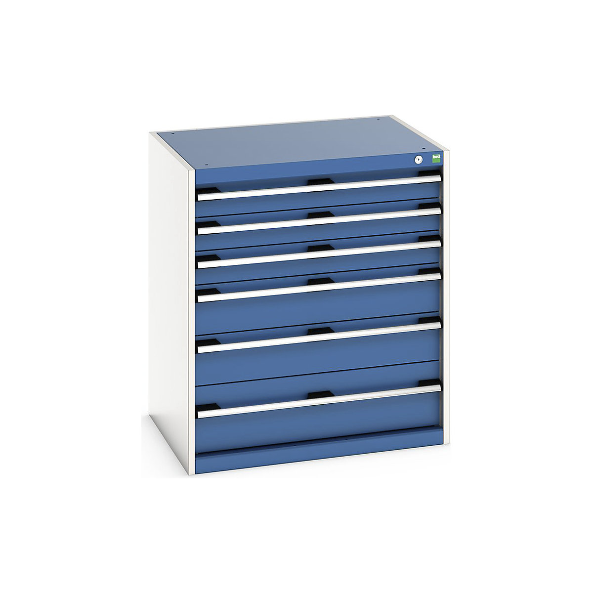 Bott Cubio Cabinets | 800mm Wide, Bott Cubio Cabinets | 800mm Wide, Bott Cubio 6 Drawer Cabinet | 900h x 800w x 650d mm | Blue-0