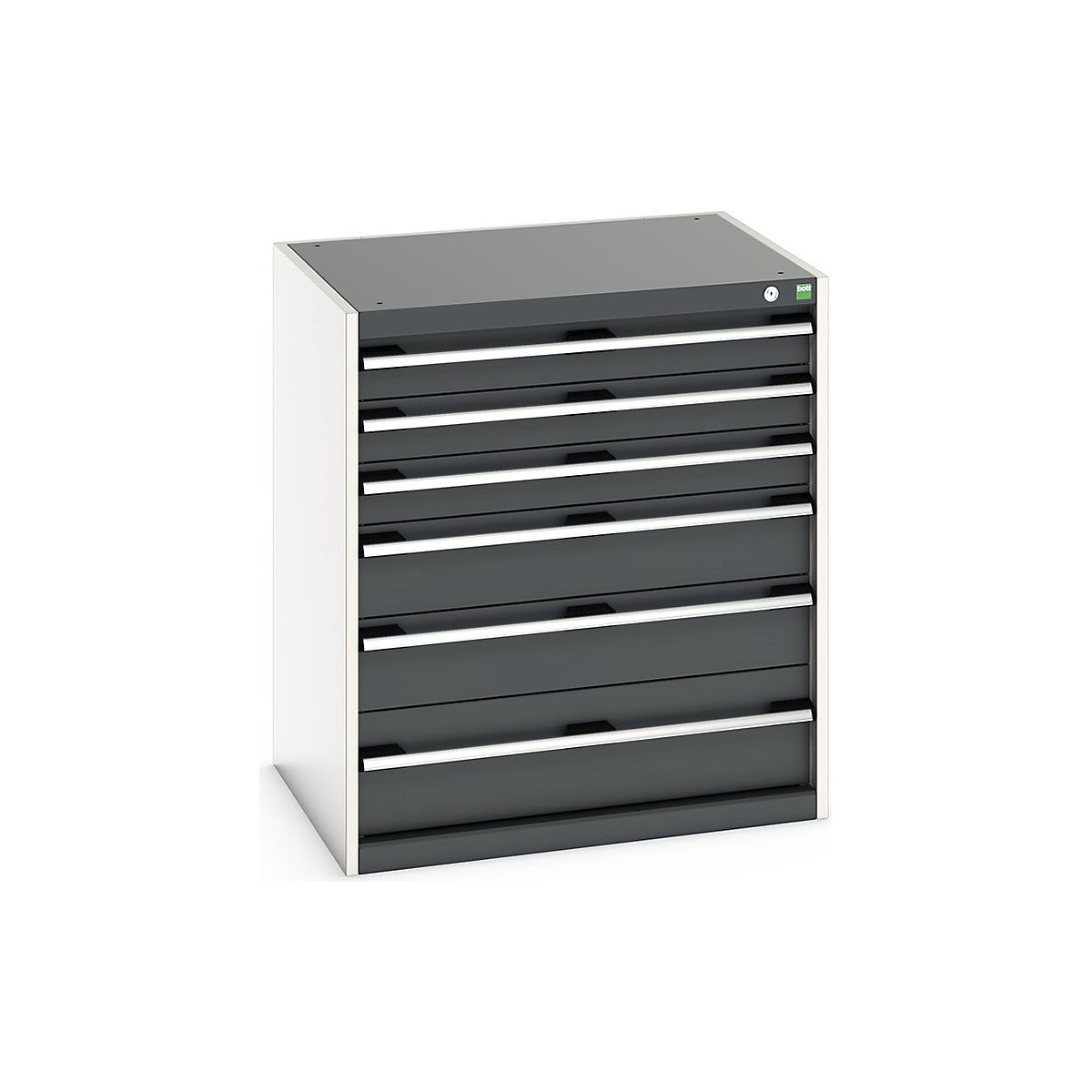 Bott Cubio Cabinets | 800mm Wide, Bott Cubio Cabinets | 800mm Wide, Bott Cubio 6 Drawer Cabinet | 900h x 800w x 650d mm | Dark Grey-0