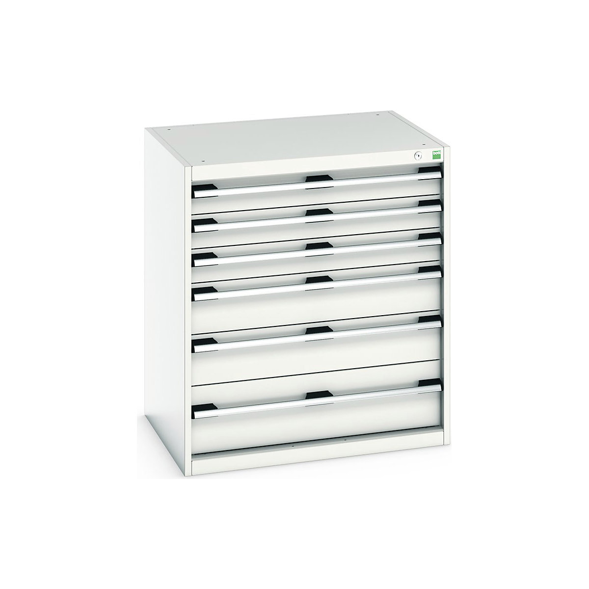 Bott Cubio Cabinets | 800mm Wide, Bott Cubio Cabinets | 800mm Wide, Bott Cubio 6 Drawer Cabinet | 900h x 800w x 650d mm | Light Grey-0