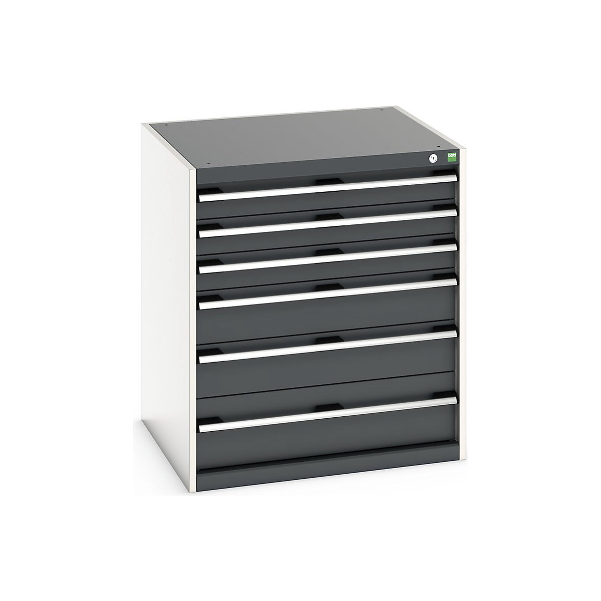 Bott Cubio Cabinets | 800mm Wide, Bott Cubio Cabinets | 800mm Wide, Bott Cubio 6 Drawer Cabinet | 900h x 800w x 750d mm | Dark Grey-0