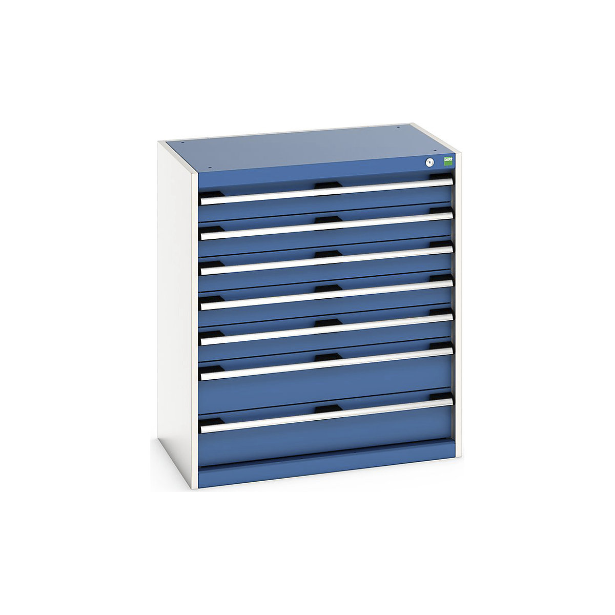 Bott Cubio Cabinets | 800mm Wide, Bott Cubio Cabinets | 800mm Wide, Bott Cubio 7 Drawer Cabinet | 900h x 800w x 525d mm | Blue-0