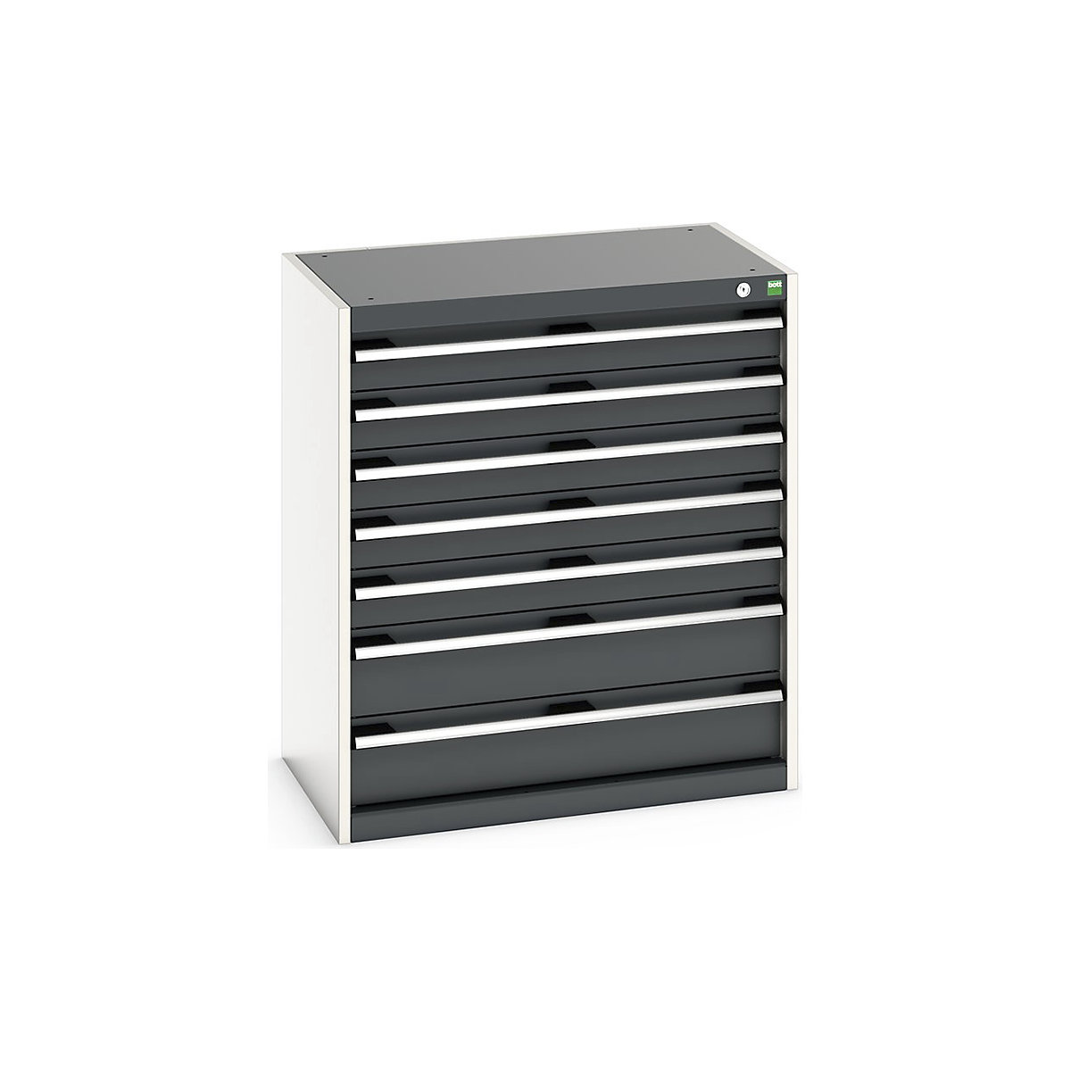 Bott Cubio Cabinets | 800mm Wide, Bott Cubio Cabinets | 800mm Wide, Bott Cubio 7 Drawer Cabinet | 900h x 800w x 525d mm | Dark Grey-0