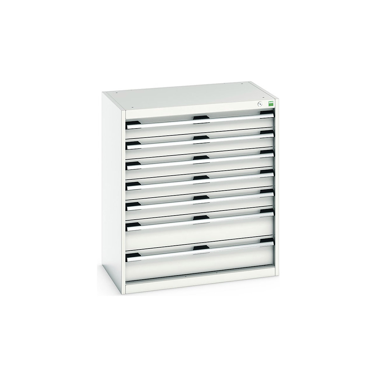 Bott Cubio Cabinets | 800mm Wide, Bott Cubio Cabinets | 800mm Wide, Bott Cubio 7 Drawer Cabinet | 900h x 800w x 525d mm | Light Grey-0
