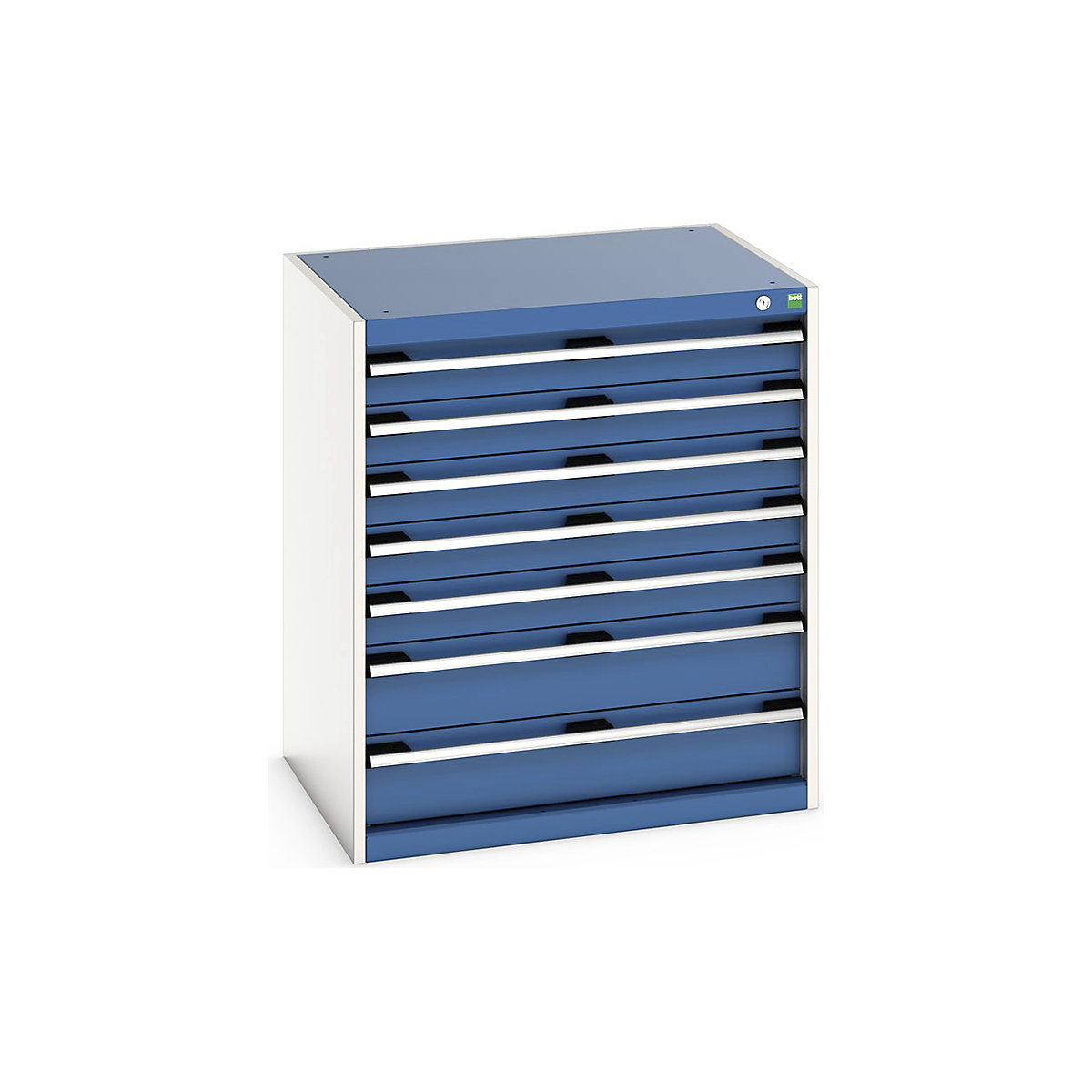 Bott Cubio Cabinets | 800mm Wide, Bott Cubio Cabinets | 800mm Wide, Bott Cubio 7 Drawer Cabinet | 900h x 800w x 650d mm | Blue-0