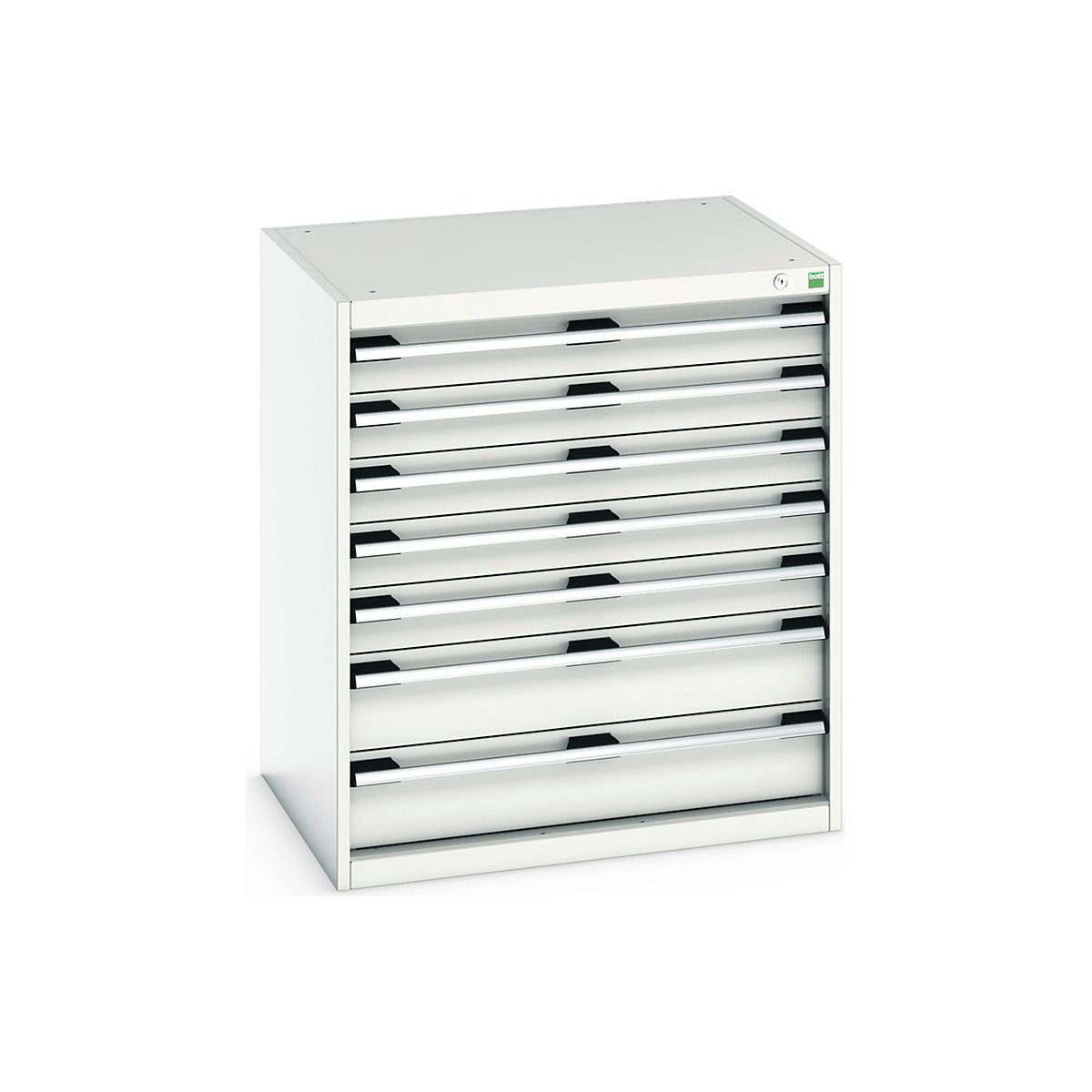 Bott Cubio Cabinets | 800mm Wide, Bott Cubio Cabinets | 800mm Wide, Bott Cubio 7 Drawer Cabinet | 900h x 800w x 650d mm | Light Grey-0